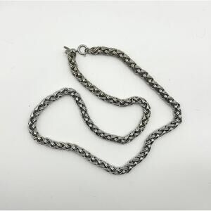 Silver Chain Necklace Chunky Oversized Thick 29 Inches Napier Statement Jewelry